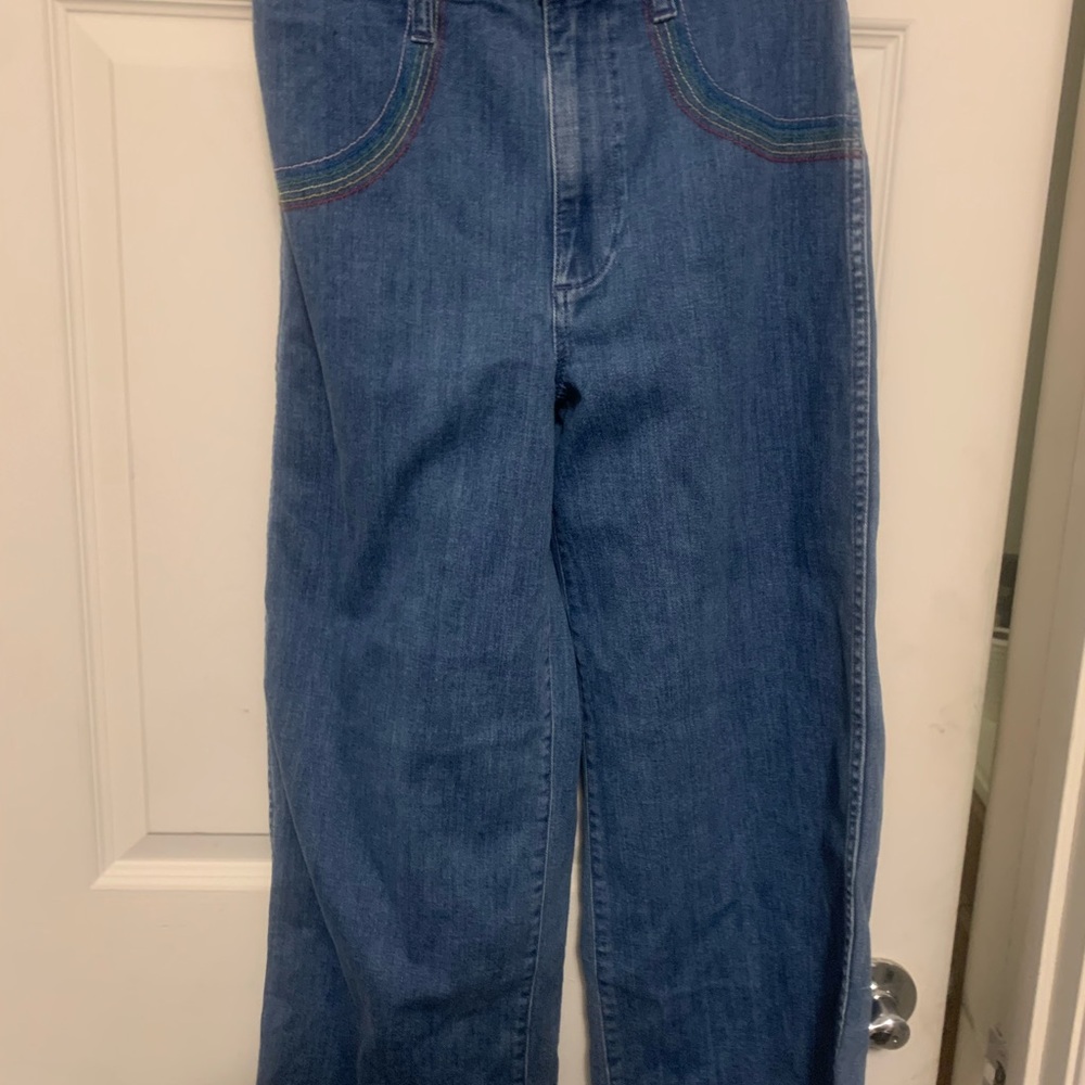 Madewell Denim Blue Jeans, wide leg mid waist